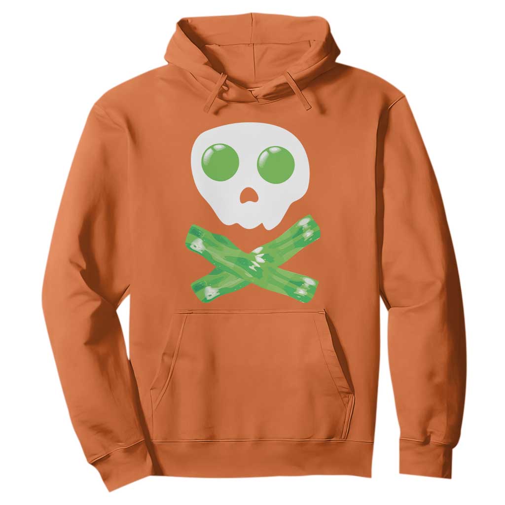 Funny St Patricks Day Hoodie Bacon & Eggs Skull & Crossbones TS10 Orange Print Your Wear