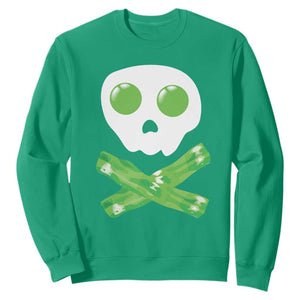 Funny St Patricks Day Sweatshirt Bacon & Eggs Skull & Crossbones TS10 Irish Green Print Your Wear