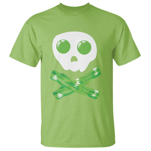 Funny St Patricks Day T Shirt Bacon & Eggs Skull & Crossbones TS10 Lime Print Your Wear