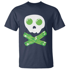 Funny St Patricks Day T Shirt Bacon & Eggs Skull & Crossbones TS10 Navy Print Your Wear