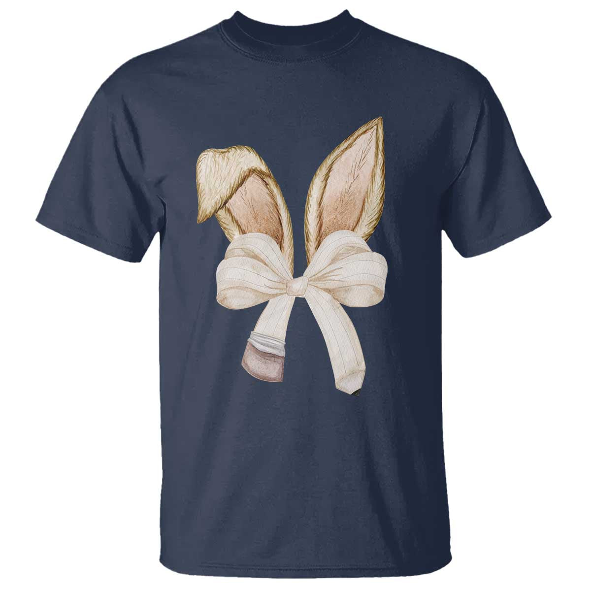 Easter Teachers Bunny Coquette Ears T Shirt TS10 Navy Print Your Wear