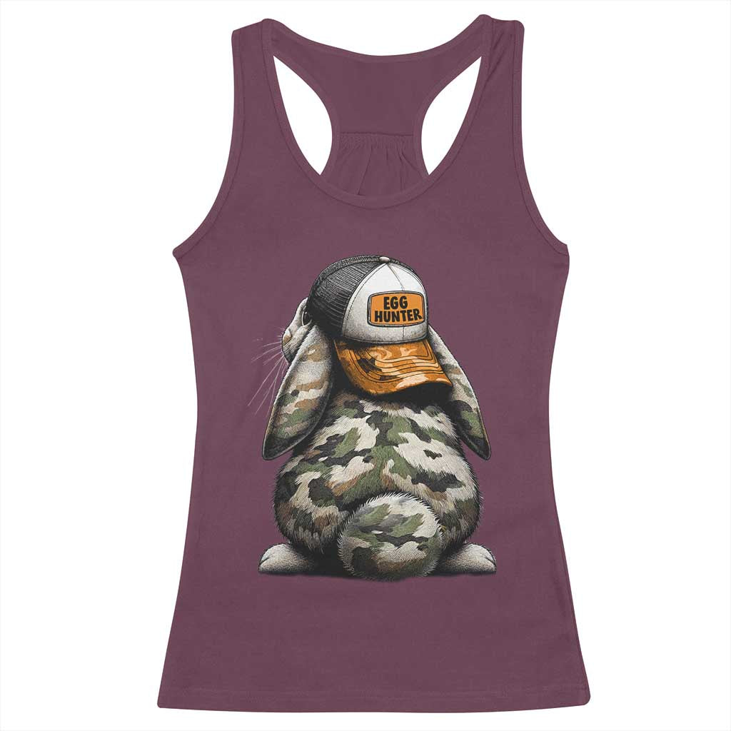 Camo Easter Bunny Racerback Tank Top Egg Hunter Kids TS10 Maroon Print Your Wear