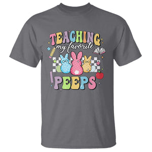 Easter Teacher T Shirt Teaching My Favorire Peeps TS10 Charcoal Print Your Wear