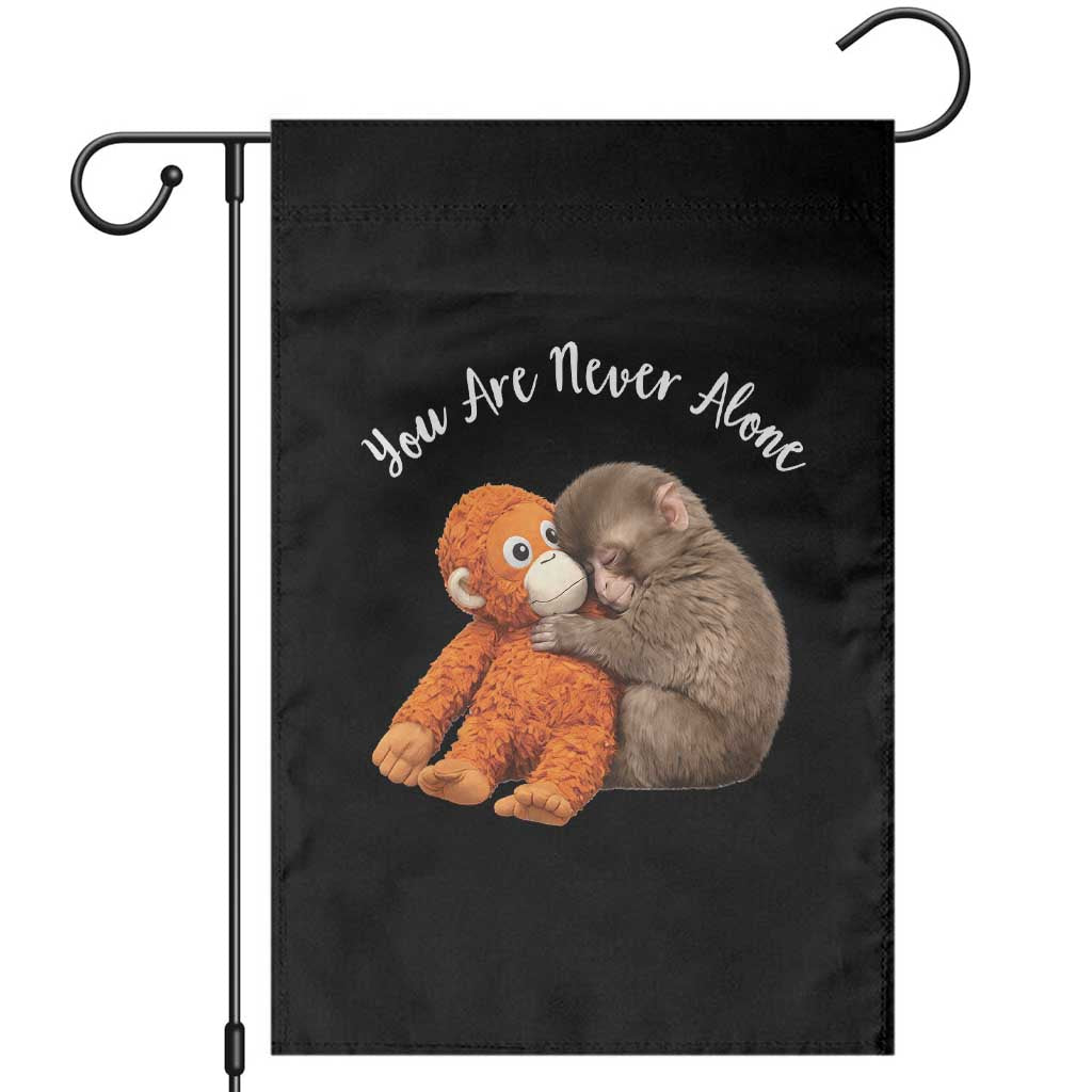 Viral Punch Monkey Garden Flag Cute Baby Monkey With Plush Toy Animal Lovers TS10 Black Print Your Wear
