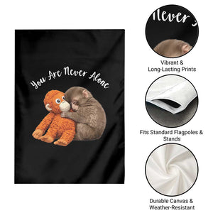 Viral Punch Monkey Garden Flag Cute Baby Monkey With Plush Toy Animal Lovers TS10 Print Your Wear