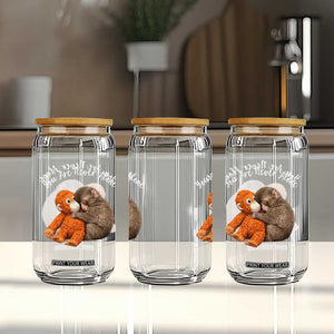 Viral Punch Monkey Glass Can Cute Baby Monkey With Plush Toy Animal Lovers TS10 Print Your Wear