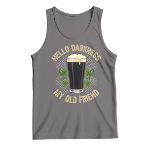 Irish Shamrock Beer Day Tank Top Hello Darkness My Old Friend TS10 Deep Heather Print Your Wear