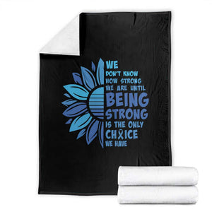 ALS Awareness Throw Blanket Blue Ribbon Stronger Survivor TS10 Black Print Your Wear