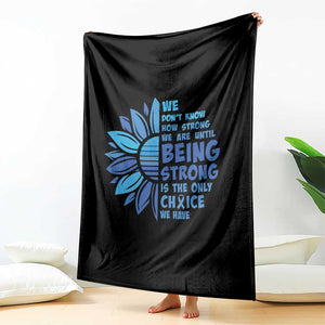 ALS Awareness Throw Blanket Blue Ribbon Stronger Survivor TS10 Print Your Wear