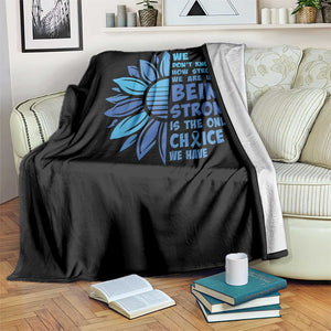 ALS Awareness Throw Blanket Blue Ribbon Stronger Survivor TS10 Print Your Wear