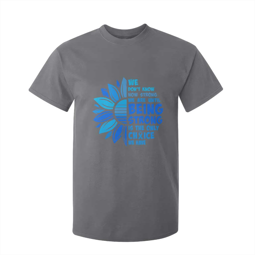 ALS Awareness T Shirt For Kid Blue Ribbon Stronger Survivor TS10 Charcoal Print Your Wear