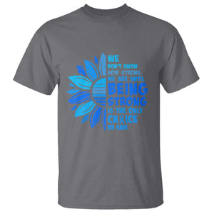 ALS Awareness T Shirt Blue Ribbon Stronger Survivor TS10 Charcoal Print Your Wear