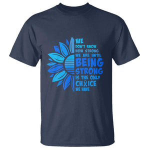 ALS Awareness T Shirt Blue Ribbon Stronger Survivor TS10 Navy Print Your Wear