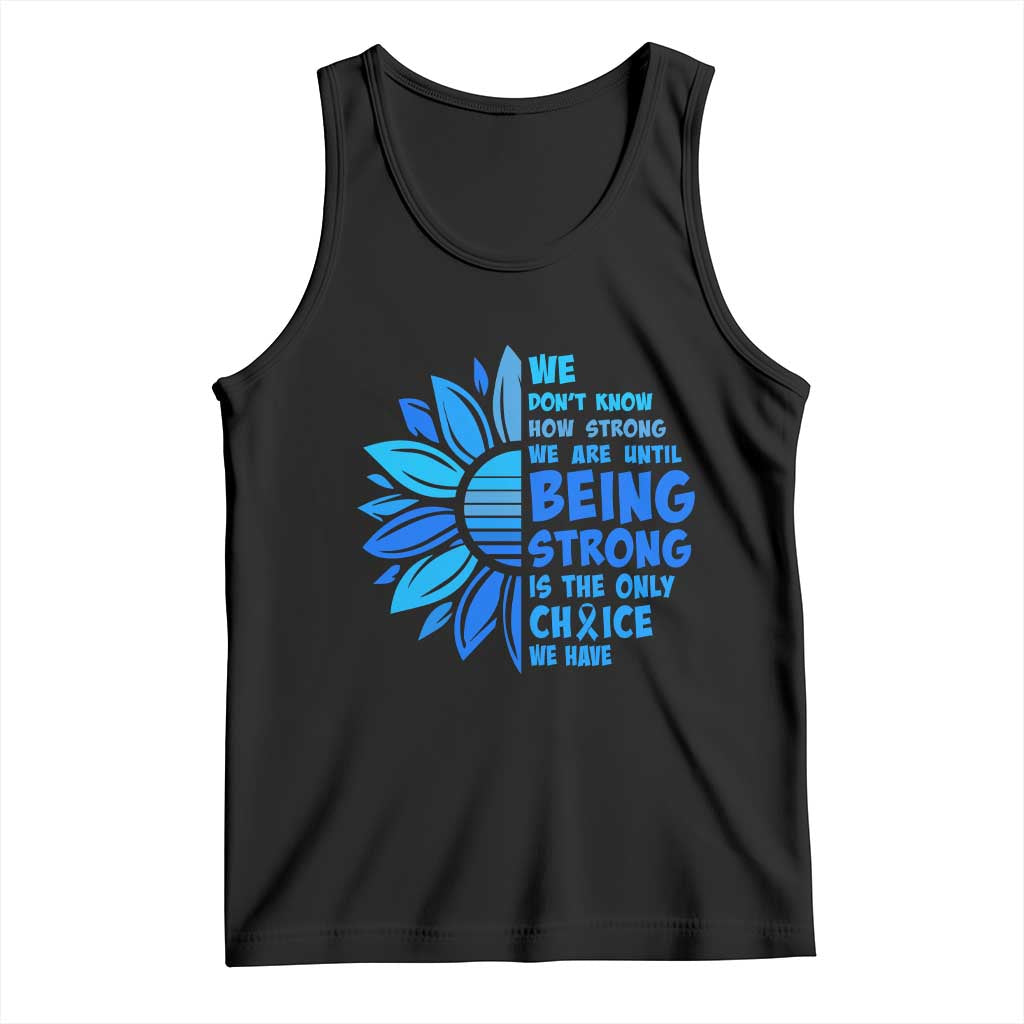 ALS Awareness Tank Top Blue Ribbon Stronger Survivor TS10 Black Print Your Wear