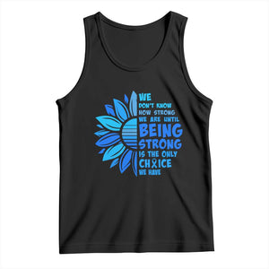 ALS Awareness Tank Top Blue Ribbon Stronger Survivor TS10 Black Print Your Wear