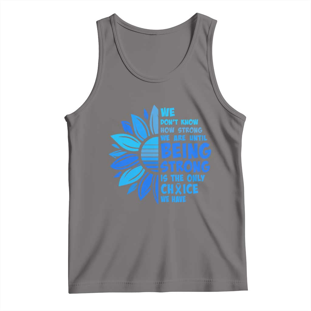 ALS Awareness Tank Top Blue Ribbon Stronger Survivor TS10 Deep Heather Print Your Wear