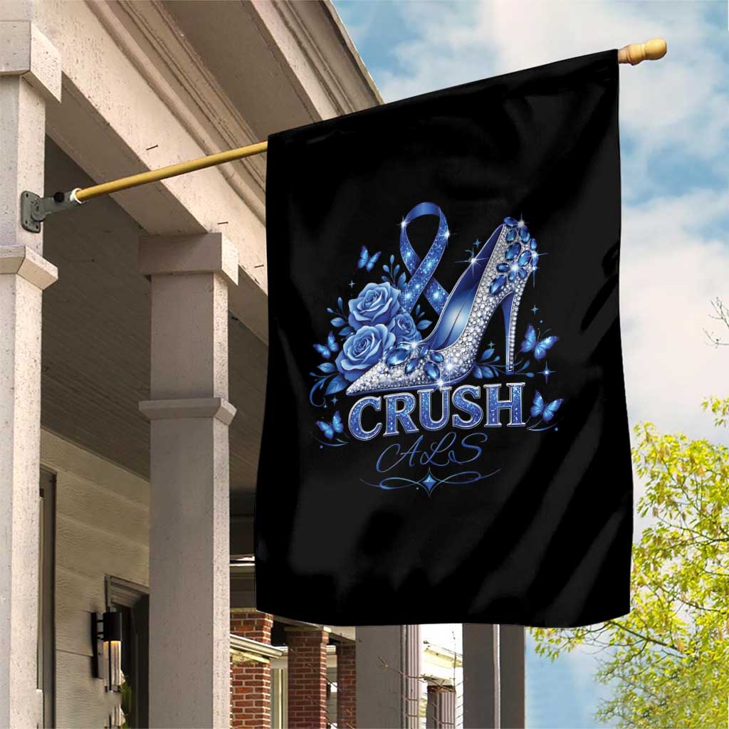 ALS Awareness Garden Flag Blue Ribbon Women Crush ALS TS10 Print Your Wear