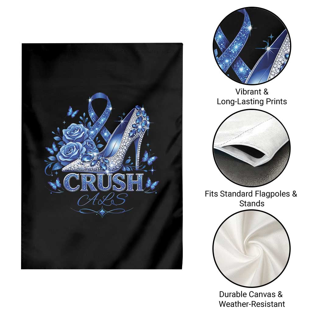 ALS Awareness Garden Flag Blue Ribbon Women Crush ALS TS10 Print Your Wear