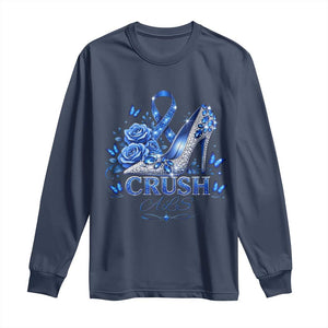 ALS Awareness Long Sleeve Shirt Blue Ribbon Women Crush ALS TS10 Navy Print Your Wear