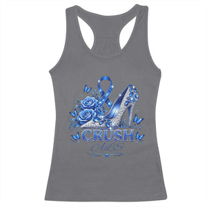 ALS Awareness Racerback Tank Top Blue Ribbon Women Crush ALS TS10 Charcoal Print Your Wear