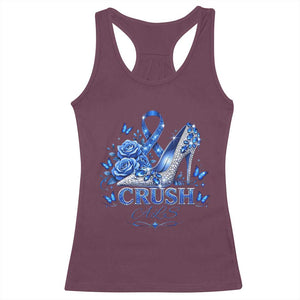 ALS Awareness Racerback Tank Top Blue Ribbon Women Crush ALS TS10 Maroon Print Your Wear