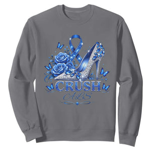 ALS Awareness Sweatshirt Blue Ribbon Women Crush ALS TS10 Charcoal Print Your Wear
