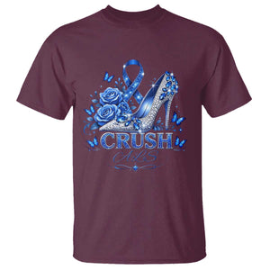 ALS Awareness T Shirt Blue Ribbon Women Crush ALS TS10 Maroon Print Your Wear