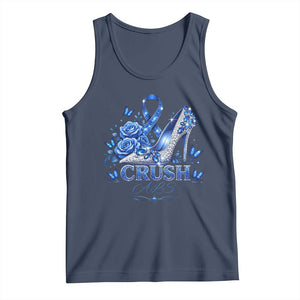 ALS Awareness Tank Top Blue Ribbon Women Crush ALS TS10 Navy Print Your Wear