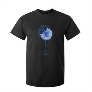 ALS Awareness T Shirt For Kid Blue Ribbon Sunflower ALS Warrior TS10 Black Print Your Wear