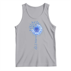 ALS Awareness Tank Top Blue Ribbon Sunflower ALS Warrior TS10 Athletic Heather Print Your Wear
