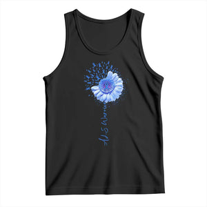 ALS Awareness Tank Top Blue Ribbon Sunflower ALS Warrior TS10 Black Print Your Wear