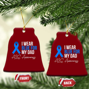 I Wear Blue For My Dad ALS Awareness Ceramic Ornament TS10 Print Your Wear