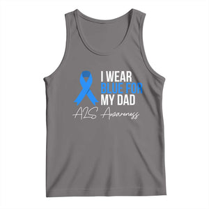 I Wear Blue For My Dad ALS Awareness Tank Top TS10 Deep Heather Print Your Wear