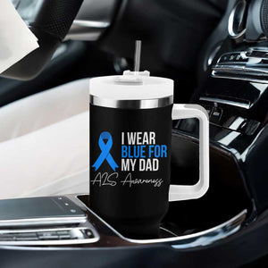 I Wear Blue For My Dad ALS Awareness Tumbler With Handle TS10 Print Your Wear