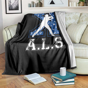 ALS Awareness Throw Blanket Baseball Strike Out ALS Support TS10 Print Your Wear