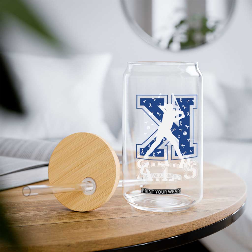 ALS Awareness Glass Can Baseball Strike Out ALS Support TS10 Print Your Wear