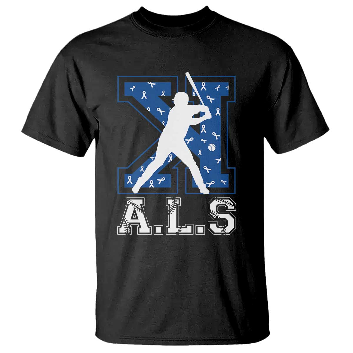 ALS Awareness T Shirt Baseball Strike Out ALS Support TS10 Black Print Your Wear