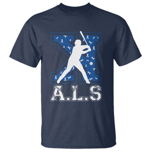 ALS Awareness T Shirt Baseball Strike Out ALS Support TS10 Navy Print Your Wear