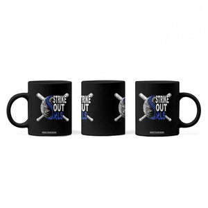 ALS Awareness Coffee Mug Blue Ribbon Baseball Strike Out ALS Support TS10 Print Your Wear