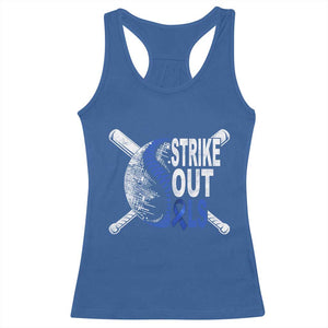 ALS Awareness Racerback Tank Top Blue Ribbon Baseball Strike Out ALS Support TS10 Royal Blue Print Your Wear