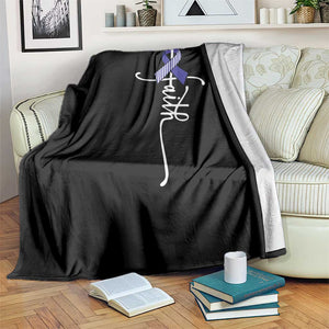 Faith ALS Awareness Throw Blanket Blue Ribbon Motivational TS10 Print Your Wear