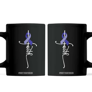 Faith ALS Awareness Coffee Mug Blue Ribbon Motivational TS10 Black Print Your Wear