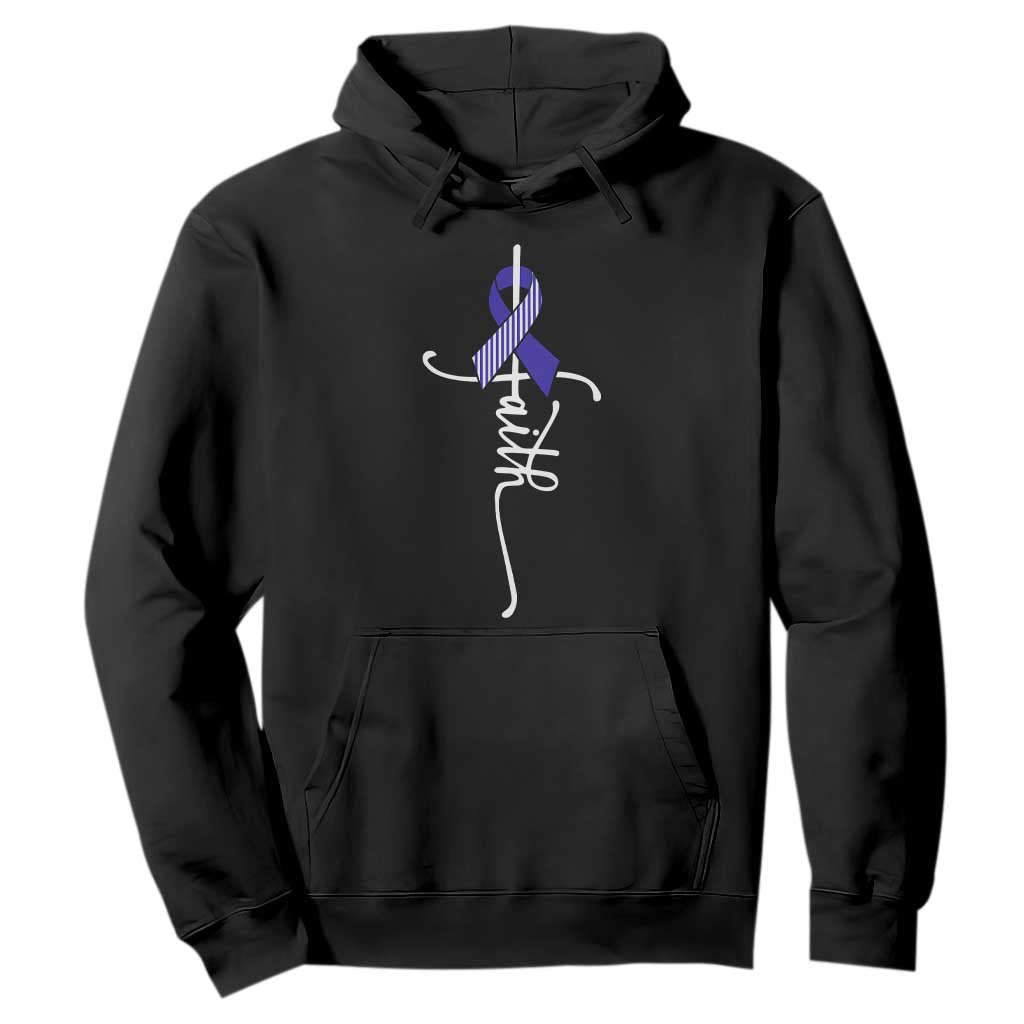Faith ALS Awareness Hoodie Blue Ribbon Motivational TS10 Black Print Your Wear