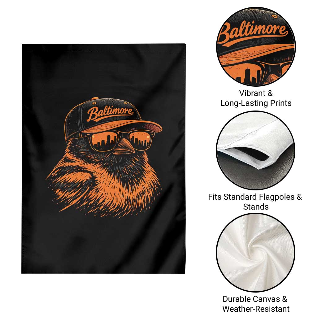 Retro Baltimore Garden Flag City Pride Oriole With Sunglasses TS10 Print Your Wear