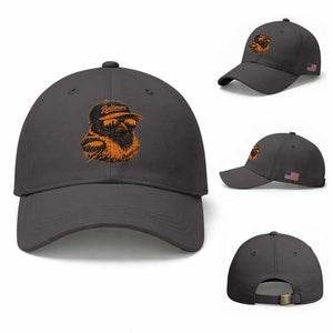 Retro Baltimore Baseball Cap City Pride Oriole With Sunglasses TS10 Baseball Cap Universal Fit Dark Gray Print Your Wear