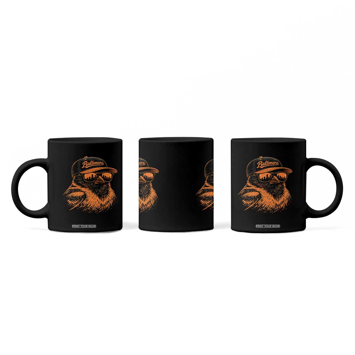 Retro Baltimore Coffee Mug City Pride Oriole With Sunglasses TS10 Print Your Wear