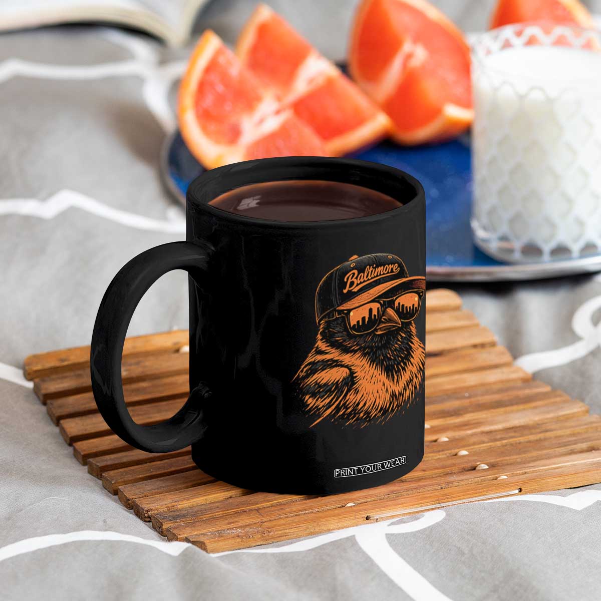 Retro Baltimore Coffee Mug City Pride Oriole With Sunglasses TS10 Print Your Wear