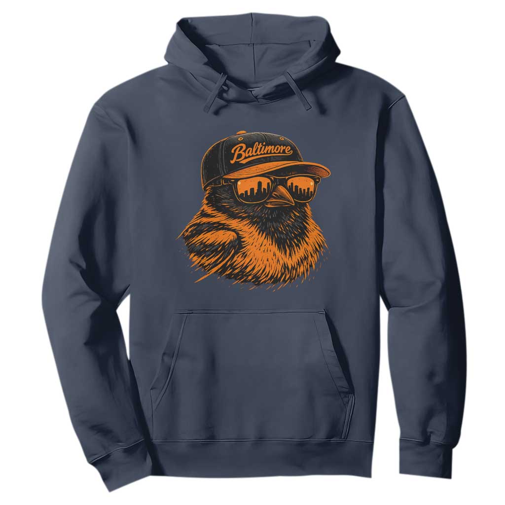 Retro Baltimore Hoodie City Pride Oriole With Sunglasses TS10 Navy Print Your Wear
