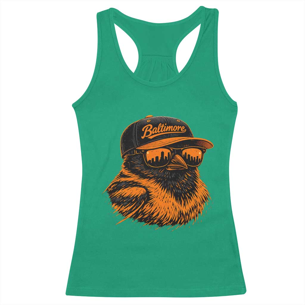 Retro Baltimore Racerback Tank Top City Pride Oriole With Sunglasses TS10 Irish Green Print Your Wear