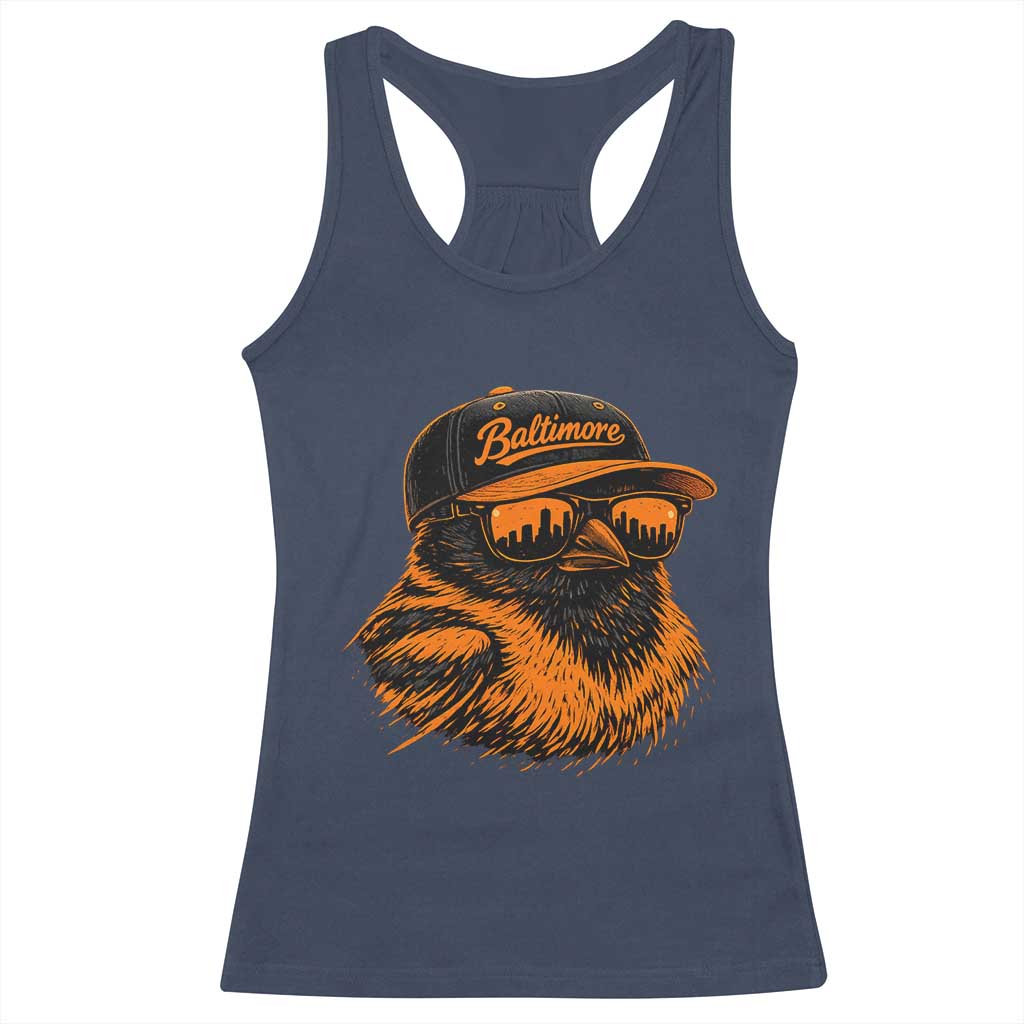 Retro Baltimore Racerback Tank Top City Pride Oriole With Sunglasses TS10 Navy Print Your Wear